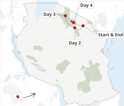 Tanzania Safari 5-Day Best Camping Manyara Serengeti Ngorongoro Safari